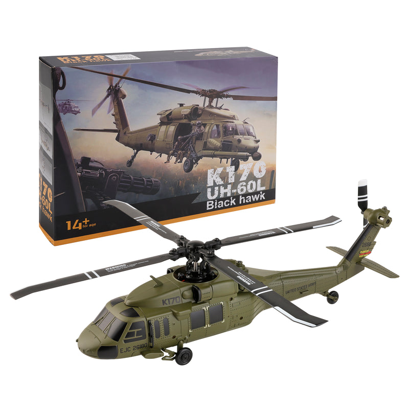 Wltoys K170 RC Helicopter UH-60L 4CH Brushless 6-Axis Gyro Aircraft Kid Toy