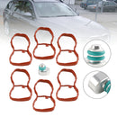 6PCS Intake Manifold Gasket 1167807480 Fit BMW E90-93 F10 F11 F07 X5 X6 N57