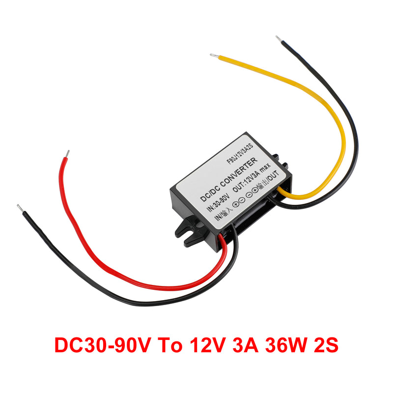 WaterProof 30-90V to 12V 1-30A Step Down DC/DC Power Converter Regulator