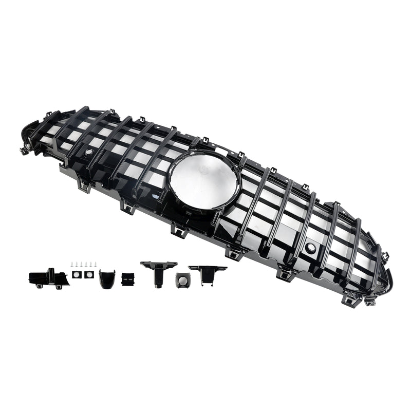 Black Front Bumper Grill Grille Fit Mercedes CLS C257 W257 Coupe 2018-2024