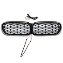 2021-2024 Fit BMW 5 Series G30 G38 Diamond Front Kidney Grill Grille Black
