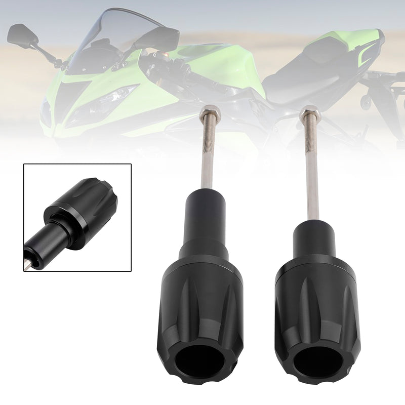 Crash Bobbin Protector Slider Aluminum Black For Kawasaki Ninja 650 2017-2023