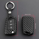Leather Silicone Car Key Case Cover With Buckle For Volkswagen Golf MK7