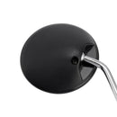 Pair Round Mirrors Black For Piaggio Vespa Scooter Moped 8mm Universal Fit