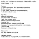 Folding Seat Latch Release Handle Cap 1HK91DX9AA Fits For Jeep Wrangler 11-18