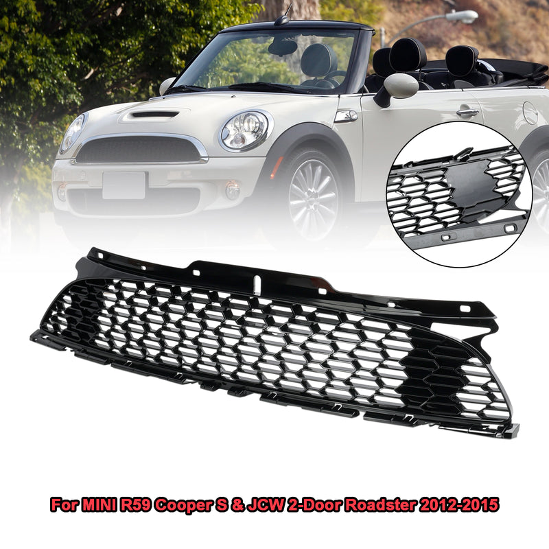 Mini R55 R56 R57 R58 R59 Cooper S & JCW Gloss Black Front Bumper Grill