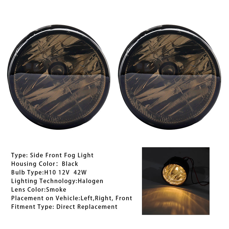 Pair Front  Fog Light Lamps With Bulbs For Ford Expedition 2007-2014 Smoked Lens