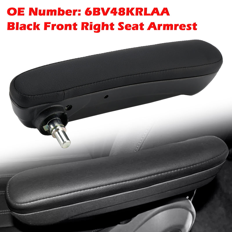 Black Front Right Seat Armrest 6BV48KRLAA For Fiat 500 Abarth 2016-2019