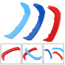 Tri-Colour Front Grille Grill Cover Strips Clip Trim for BMW GT3 9 Grilles