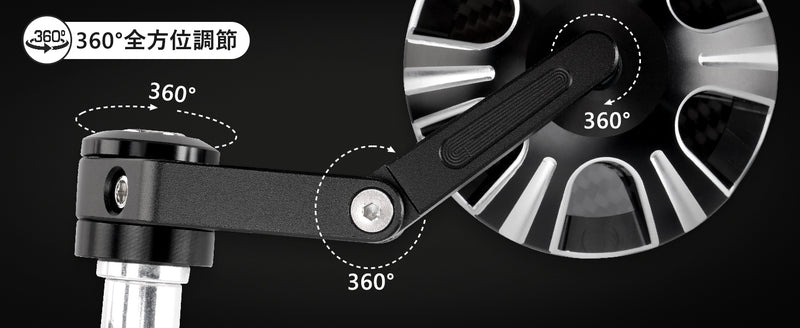 Billet Aluminum 22mm 25mm Round Bar End Mirror For Tracker Superbike Motorcycle