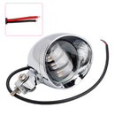 Motorcycle Beam Headlight Fog Lamp Custom Chrome Fits For Racer Bobber Chopper