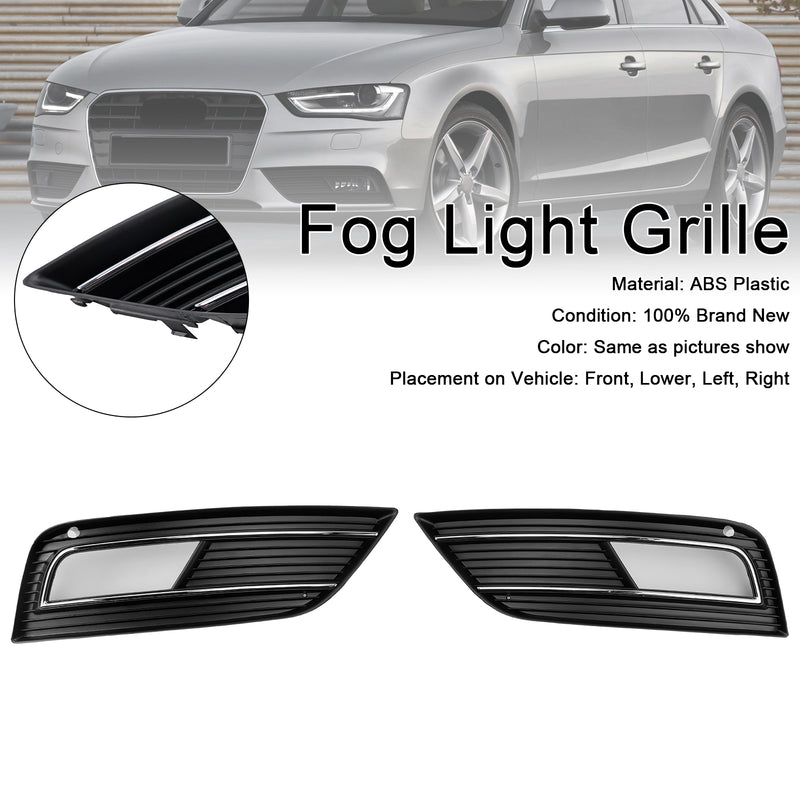 S4 Style Fog Light Cover Grille Fit Audi A4 B8.5 2013-2015 Standard Bumper