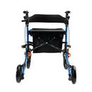 Foldable Rollator Walker with 6 levels of Adjustable Seat 8 Wheels  Compact Folding Design Lightweight Mobility Walking Aid suitable for people of different heights