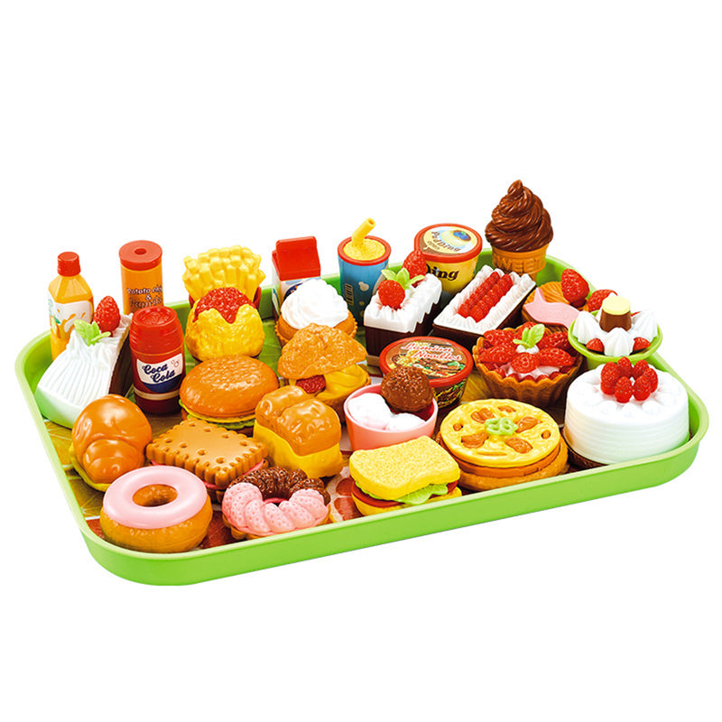 34Pcs Simulation Food Dessert Ice Cream Bread Food Toy For Boys And Girls