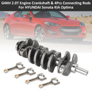G4KH 2.0T Engine Crankshaft & 4Pcs Connecting Rods For HYUNDAI Sonata KIA Optima