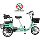 400W 48V 12A Elder Electric folding trike 3 wheel e-bike with Rear Seat