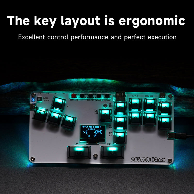 MustFun Hitbox Mini Stickless Controller For PC PS Switch And Other Game Devices