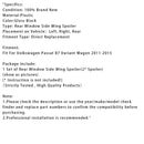 Gloss Black Pair Rear Window Side Wing Spoiler For VW Passat B7 Wagon 11-15