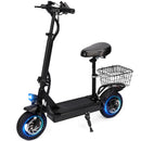 400W Adult Shock Absorption Electric Scooter with Seat 10" Commuter Electric Scooter With Carry Basket - Up to 25 Miles 20MPH For Lady