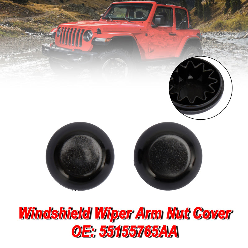 Jeep Wrangler 2018 2× Windshield Wiper Arm Nut Cover 55155765AA