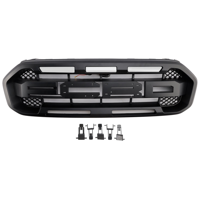 Raptor Style Front Bumper Grill Grille Fit Ford Ranger 2019-2023 Black