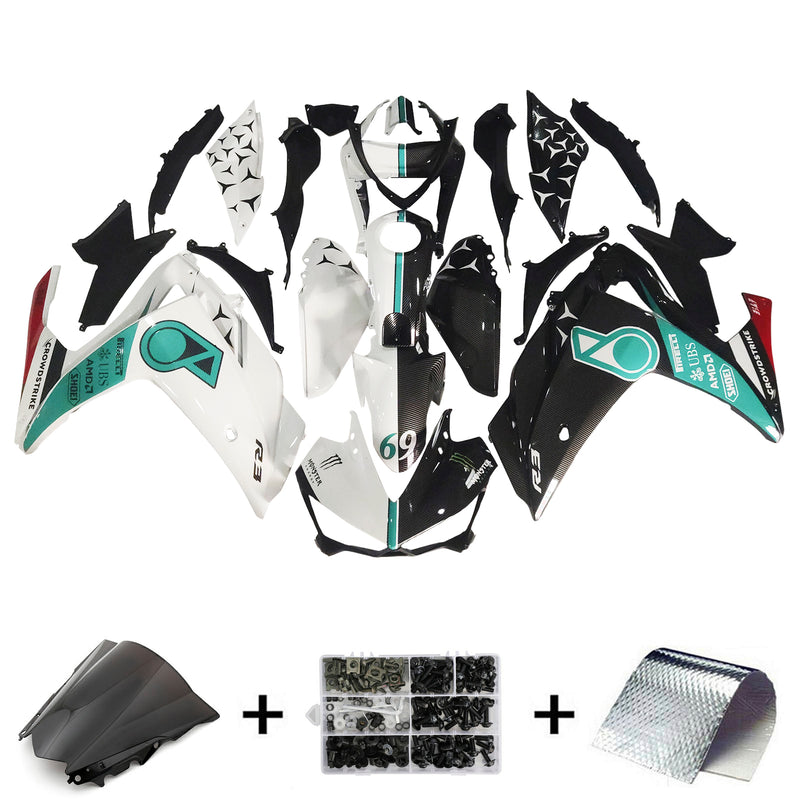 Amotopart Yamaha YZF-R3 2014-2018 R25 2015-2017 Fairing Kit Bodywork ABS