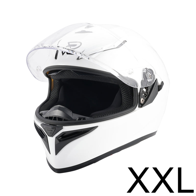 DOT Motorcycle Helmet Adult Street Full Face White
