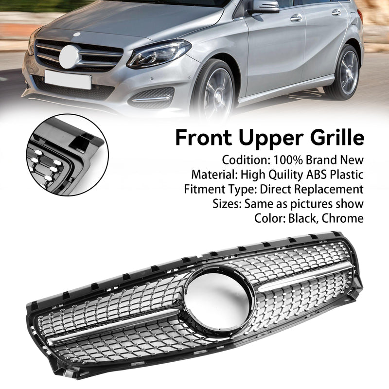 Front Radiator Grille Fit Mercedes B-Class W246 B160 2011-2014 Diamond