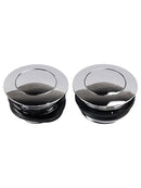 Chrome Billet Aluminum Pop Up Screw In Gas Cap Set For Touring Softail Dyna