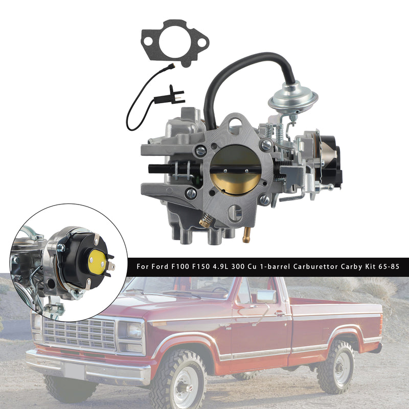 Carburetor 16010-FD300 For Ford F100 F150 4.9L 300 Cu 1-barrel Carburettor Carby Kit 65-85