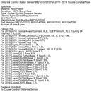 Distance Control Radar Sensor 88210-07010 For Toyota Corolla Prius 2017-2019