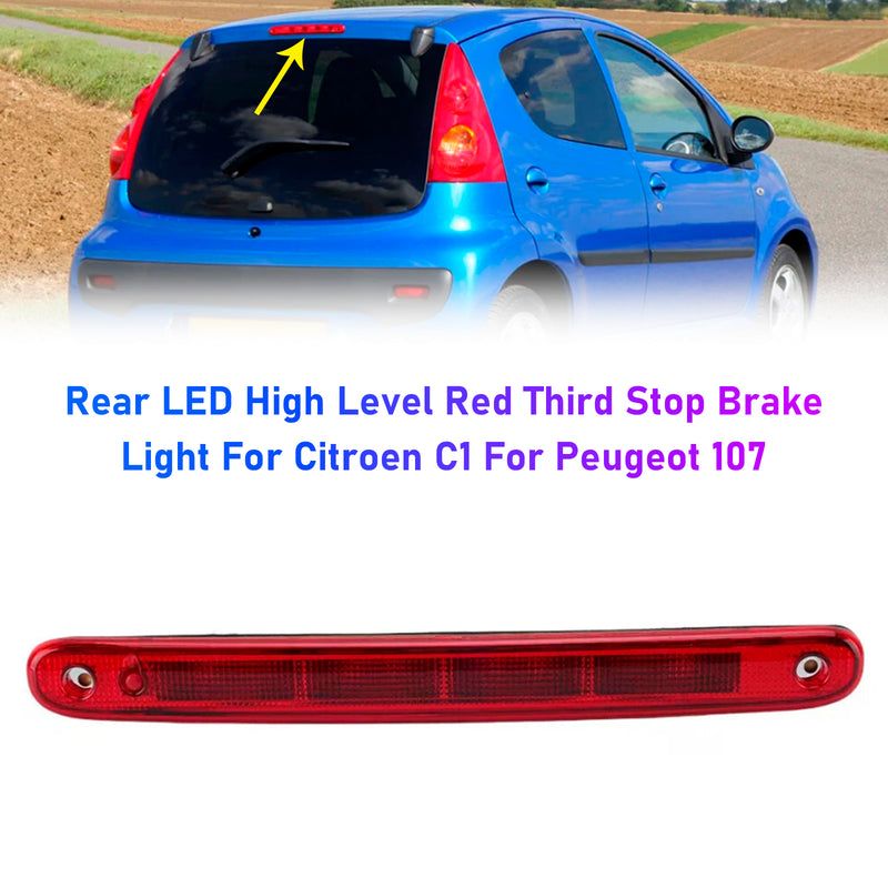 Rear High Level Red Third Stop Brake Light For Citroen C1 For Peugeot 107