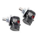 4x Custom SKULL License Plate Bolt Screw Black Plastic Motorcycle Chopper Bobber