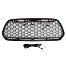 Matt Black Front Bumper Grill Grille Fit Ford Transit MK8 2015-2018 Raptor w/LED