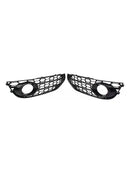 Front Bumper Honeycomb Fog Grille Cover For Audi A4 Allroad B8 2010-2015 Black