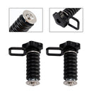 Pair Tie Down Anchor With D-Ring 1" Black Black For Polaris Rzr 570 800 900 1000