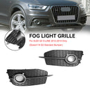 Audi Q3 S-Line 2012-2014 2PCS Bumper Fog Light Grill Grille 8U0807681DSP9