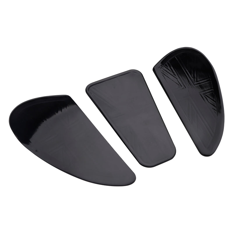 3x Fuel Petrol Tank Custom Knee Pads Union Jack For Bonneville T100 T120 Bobber