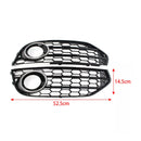 Front Bumper Honeycomb Fog Grille Cover For Audi A4 Allroad B8 2010-2015 Black