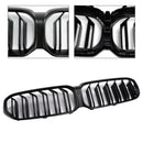 2021-2024 BMW G30 G31 LCI Matte Black Dual Slats Front Kidney Grille