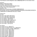 Fuel Pressure Control Regulator Valve X39800300018Z For Ford Citroen Volvo