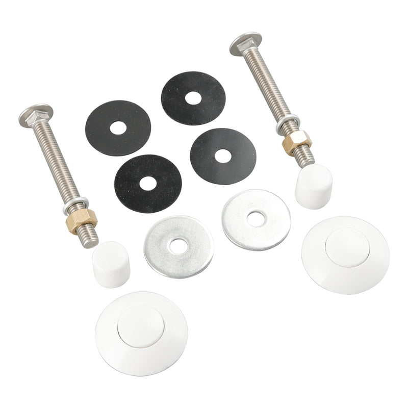 White Diving Board Mount kit 67-209-909-SS 5-1/2"Bolts 1-1/4&2"f/w