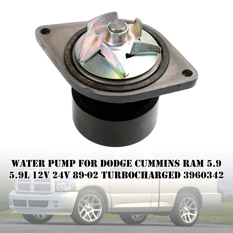 3960342 Water Pump For Dodge Cummins RAM 5.9 5.9L 12V 24V 1989-2002 Turbocharged Fedex Express