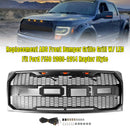 Raptor Style Front Bumper Grille Grill Fit Ford F150 2009-2014 With LED