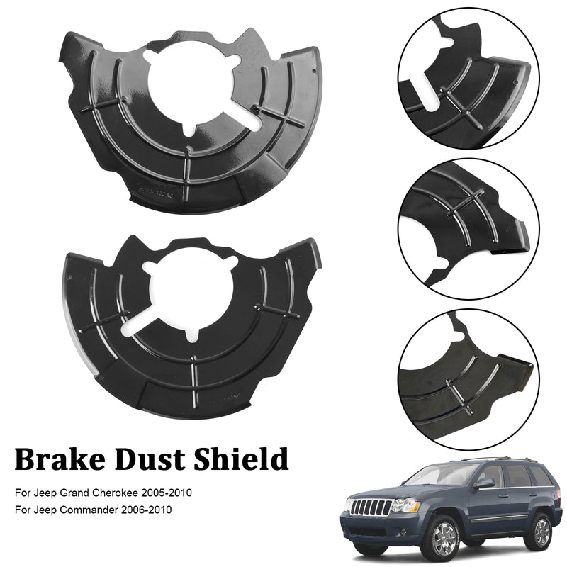 Right+Left Front Brake Dust Shield Fit Jeep Grand Cherokee Commander 2005-2010