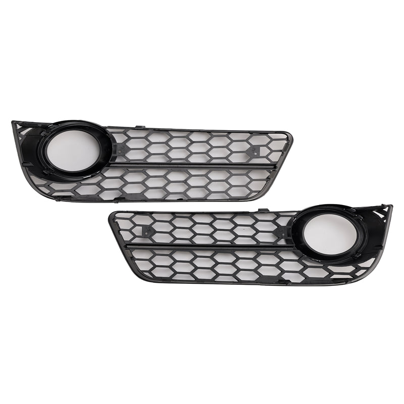 2PCS Honeycomb Front Fog Lamp Cover Grille Grill Fit Audi A5 2007-2011