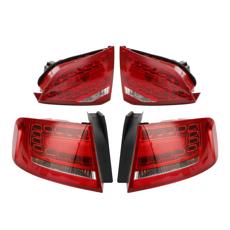 Audi A4 2009-2012 4pcs Outer+Inner Trunk LED Tail Light Lamp