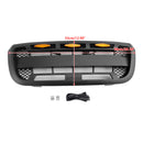 Matt Black Front Bumper Grill Grille Fit Ford Ranger 2004-2011 With LED Light