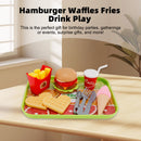 Hamburger Waffles Fries Drink Play Food Kitchen Set Children Toy Set For Kid