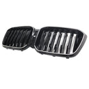 Glossy Black Front Bumper Kidney Grille Fit BMW X3 G01 X4 G02 2022-2025